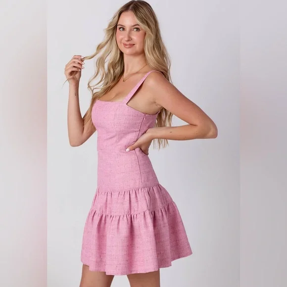 NWT Boutique Cecilia Pink Fit & Flare Mini Dress - Picture 7 of 14